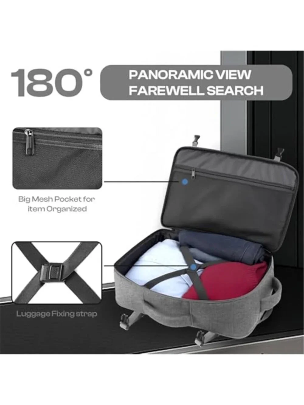 Expandable Travel Backpack 50L Carry On TSA Flight Approved Laptop Weekender Bag
